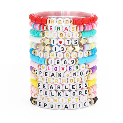 Bohemian Letter Mixed Materials Beaded Handmade Unisex Bracelets