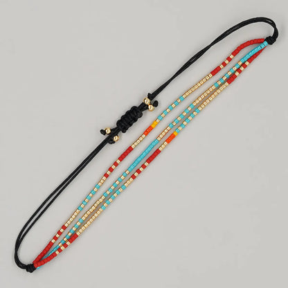 Bohemian Multicolor Glass Beaded Women'S Bracelets