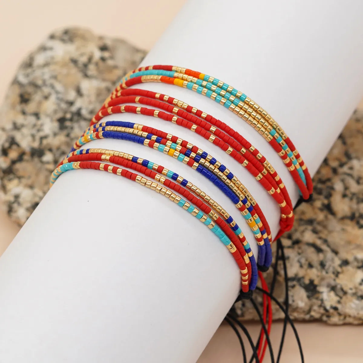 Bohemian Multicolor Glass Beaded Women'S Bracelets