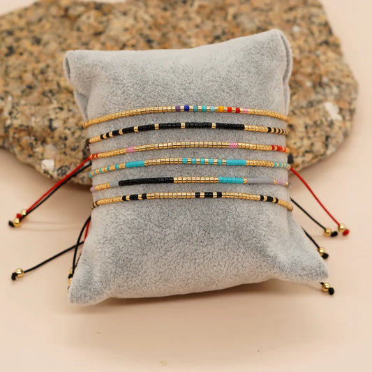 Bohemian Multicolor Glass Beaded Women'S Bracelets