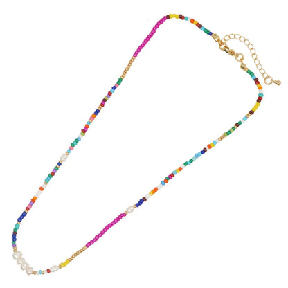 Bohemian Multicolor Seed Bead Beaded Women'S Necklace