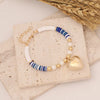 Wholesale Jewelry Bohemian Heart Imitation Pearl No Inlaid 18K Gold Plated Bracelets