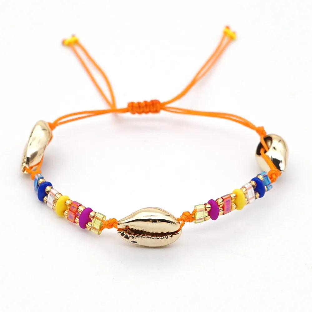 Ins Bohemian Rainbow Special-Interest Design Tila Bead Handmade Beaded Personality All-Match Twin Small Bracelet