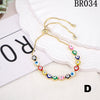 Bohemian Retro Copper Geometric Evil Eye Bracelet For Women Adjustable Electroplated Bracelet Accessory