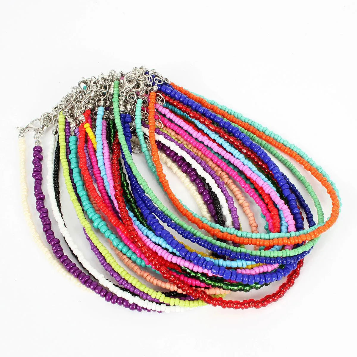 Bohemian Rice Beads Short Necklace Choker Nhct150464