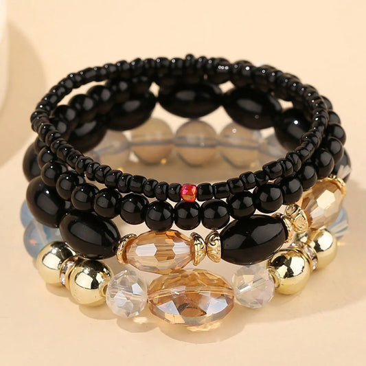 Bohemian Round Resin Beaded Women's Bracelets