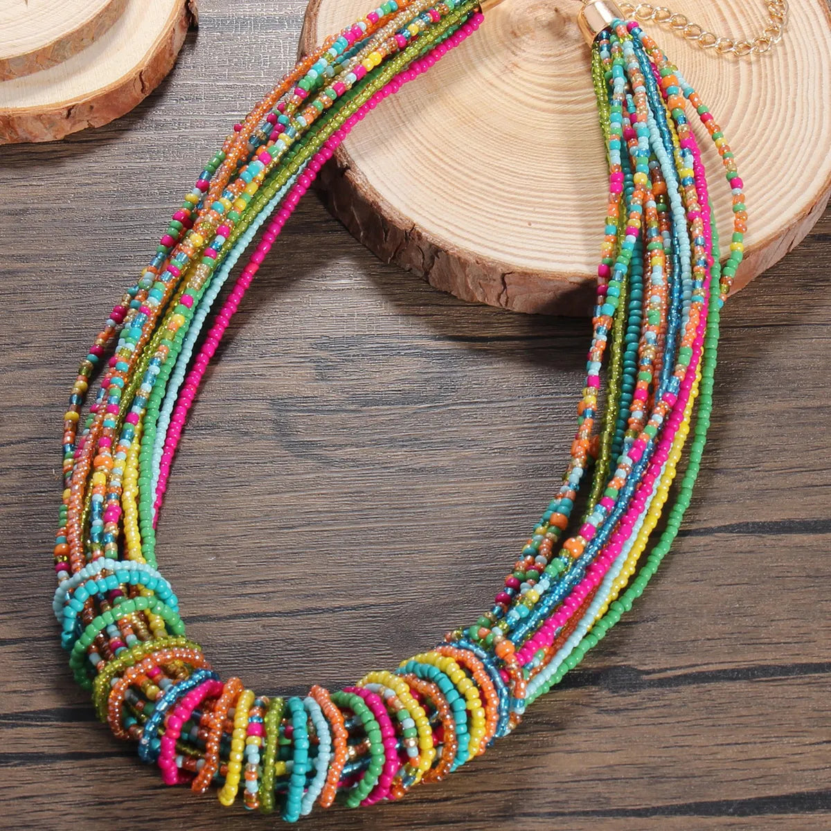 Bohemian Round Seed Bead Wholesale Necklace