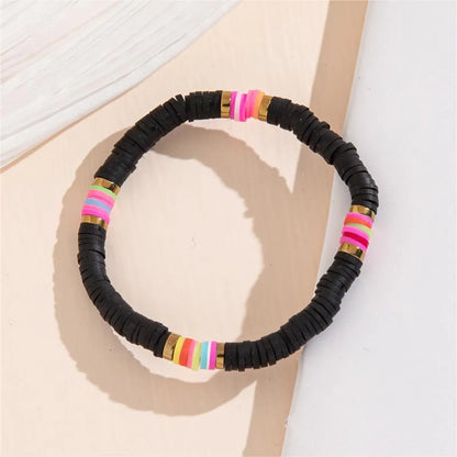 Bohemian Simple Style Colorful Soft Clay Beaded Women's Bracelets