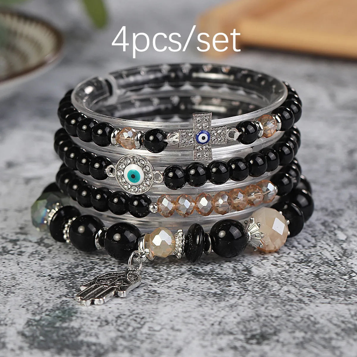 Bohemian Simple Style Devil'S Eye  Glass Glass Women'S Bracelets