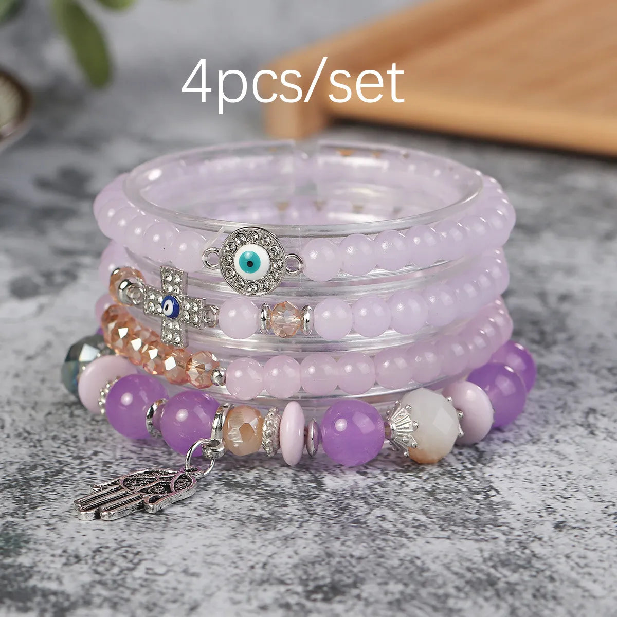 Bohemian Simple Style Devil'S Eye  Glass Glass Women'S Bracelets