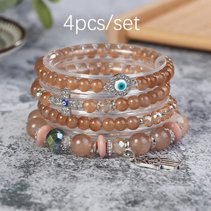 Bohemian Simple Style Devil'S Eye  Glass Glass Women'S Bracelets