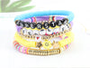 Bohemian Simple Style Letter Colorful Heart Shape Soft Clay Wholesale Bracelets