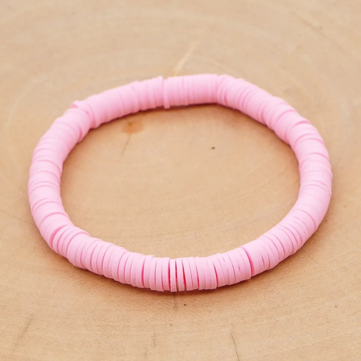 Bohemian Solid Color Clay Elastic Rope Bracelet Jewelry