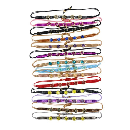 Bohemian Solid Color Zircon Glass Wholesale Bracelets