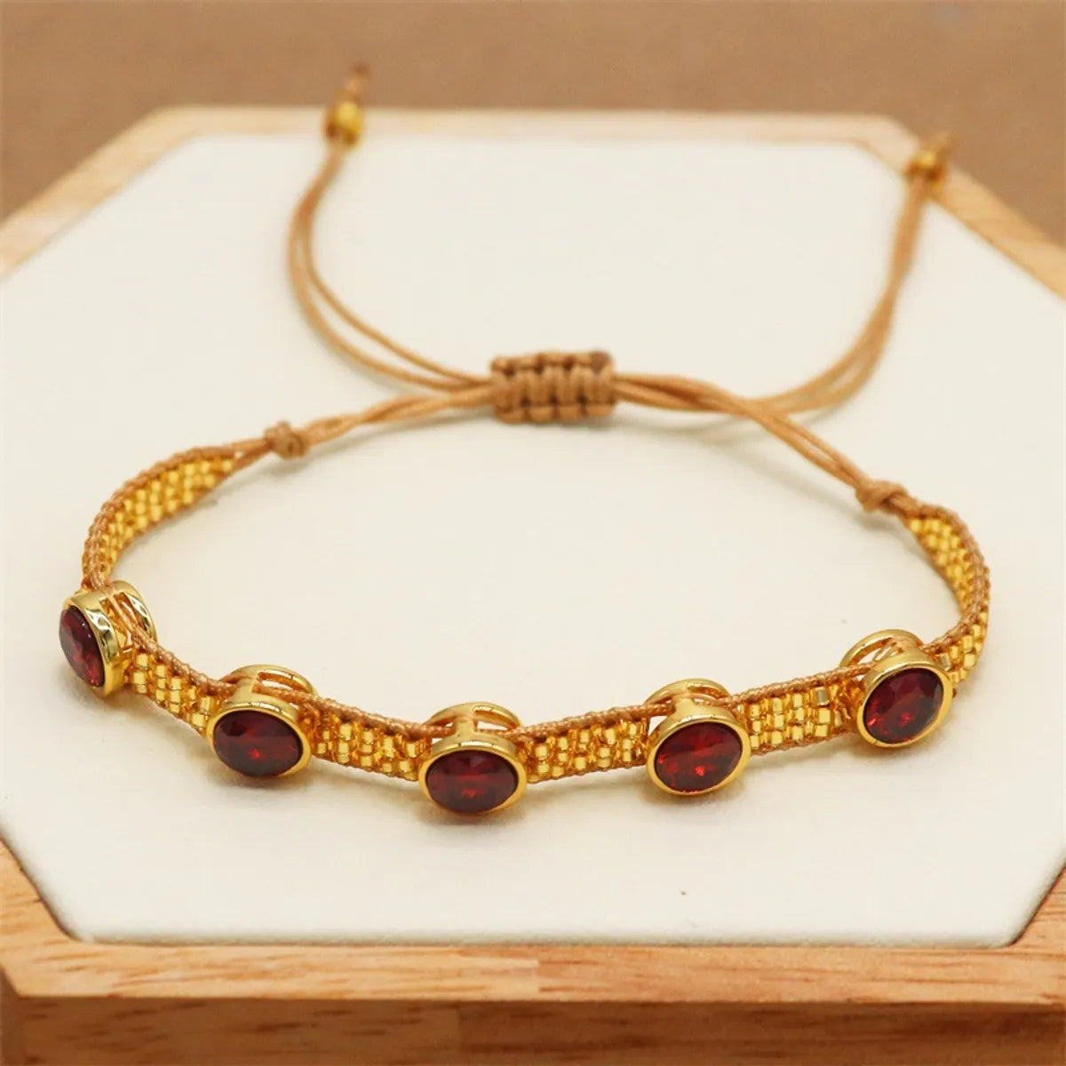 Bohemian Solid Color Zircon Glass Wholesale Bracelets