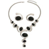 Bohemian Spiral Snail Pendant Yshaped Necklace And Earring Set For Women Electroplated Zinc Alloy Oval Jewelry