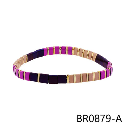 Bohemian Square Copper Stoving Varnish Plating 18k Gold Plated Bracelets