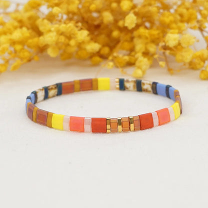 Bohemian Square Glass Wholesale Bracelets