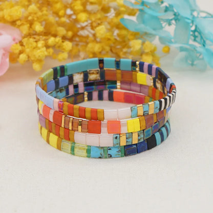 Bohemian Square Glass Wholesale Bracelets