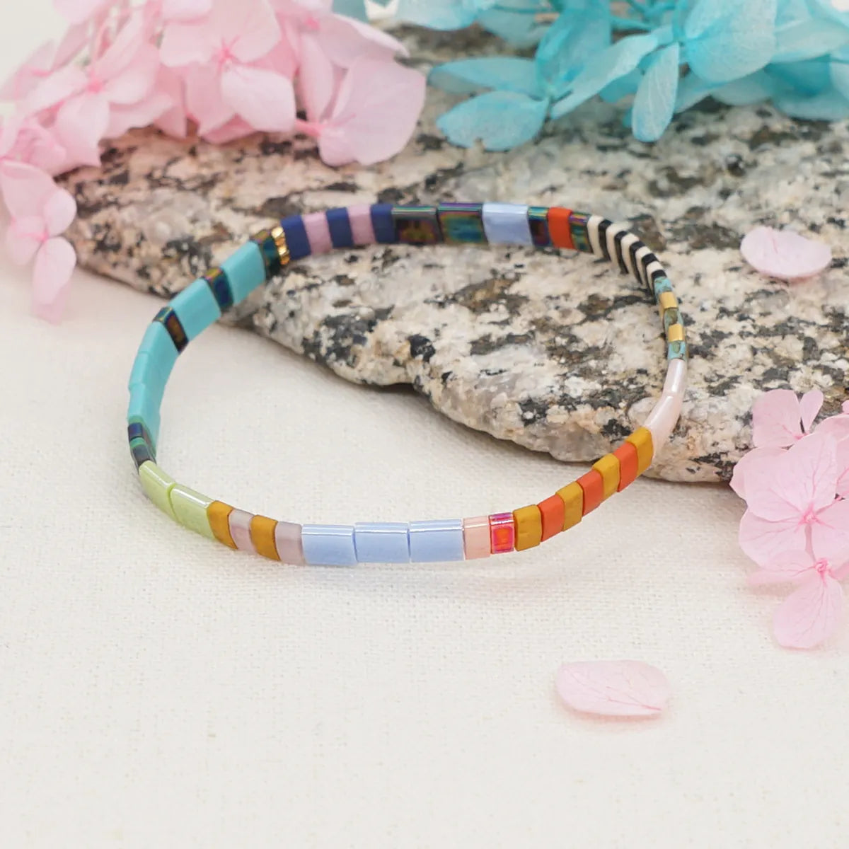 Bohemian Square Glass Wholesale Bracelets