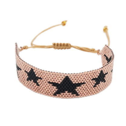 Bohemian Star Glass Tassel Unisex Bracelets 1 Piece