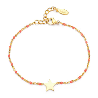 Bohemian Star Stainless Steel Enamel Bracelets