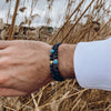 Bohemian Stone Wood Beads Geometric Stretch Bracelet Unisex Manual Design
