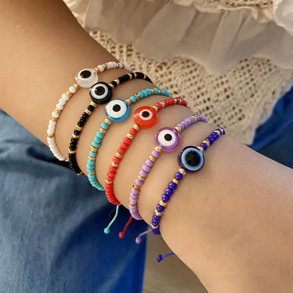 Bohemian Streetwear Eye Seed Bead Rope Wholesale Bracelets