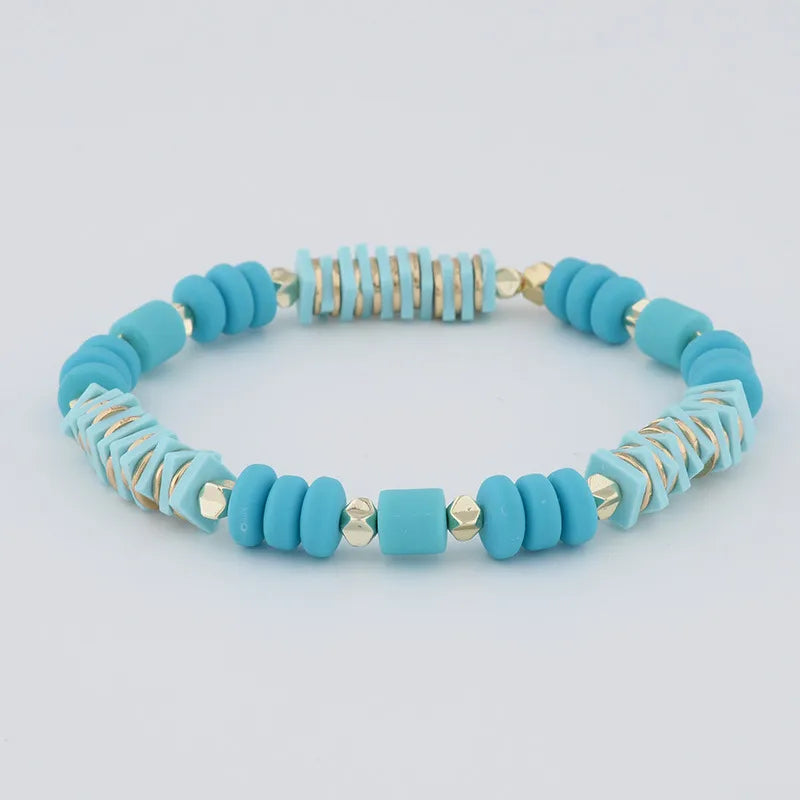 Bohemian Streetwear Geometric Mixed Materials Soft Clay Women'S Bracelets