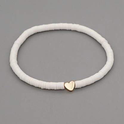 Bohemian Style Colored Soft  Heart Bracelet Wholesale