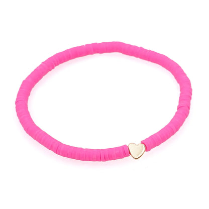 Bohemian Style Colored Soft  Heart Bracelet Wholesale