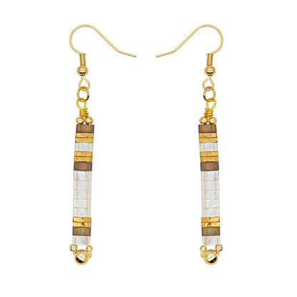 Bohemian Style Creative Rainbow Beads Long Earrings