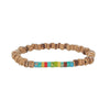 Bohemian Style Handmade Geometric Wooden Bead And Coconut Shell Bracelet For Men And Women