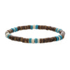 Bohemian Style Handmade Geometric Wooden Bead And Coconut Shell Bracelet For Men And Women