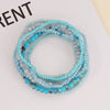 Bohemian Style Plastic Resin Rice Beads Crystal Tassel Wave Pattern Bracelet For Women