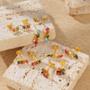 Bohemian Style S925 Sterling Silver Geometric Retro Long Irregular Square Full Diamond Inlaid Zircon Ear Studs Earrings