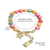 Bohemian Style Shell Bracelet With Starfish Pendant Electroplated Geometric Heart Bow Design For Women