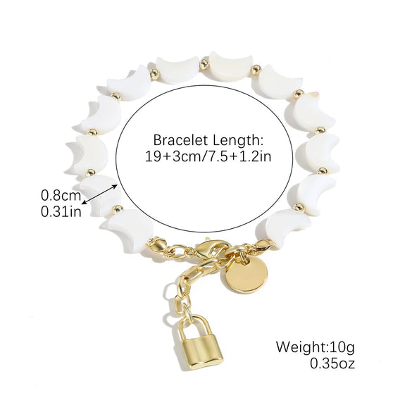 Bohemian Style Shell Bracelet With Starfish Pendant Electroplated Geometric Heart Bow Design For Women