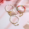 Bohemian Style Shell Bracelet With Starfish Pendant Electroplated Geometric Heart Bow Design For Women