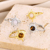 Bohemian Style Star Stainless Steel Ring Electroplated