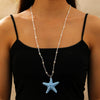 Bohemian Summer Beach Shell Imitation Pearl Starfish Conch Alloy Jewelry With Electroplating For Women