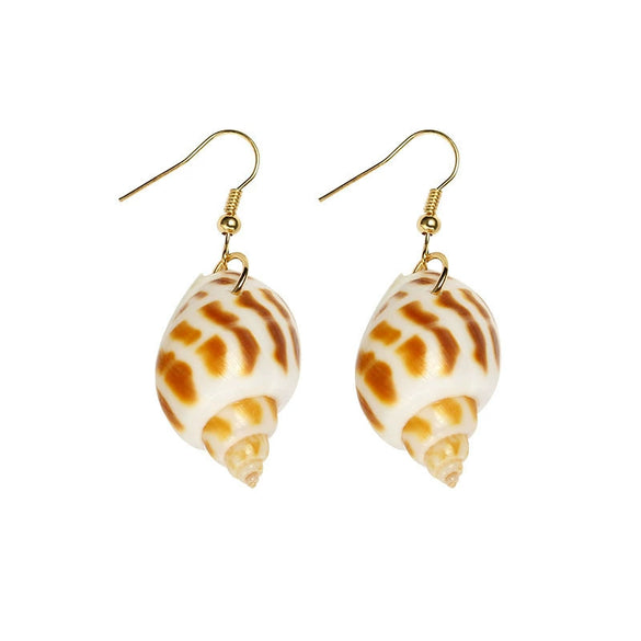 Bohemian Summer Beach Shell Imitation Pearl Starfish Conch Alloy Jewelry With Electroplating For Women