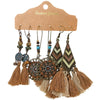 Bohemian Tassel Earrings Alloy Electroplating Retro Ethnic Ear Jewelry