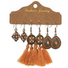 Bohemian Tassel Earrings Alloy Electroplating Retro Ethnic Ear Jewelry