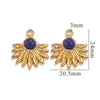 Bohemian Totem Inlay Stainless Steel Sunflower Natural Stone Earrings Necklace Pendant Jewelry Making Supplies