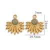 Bohemian Totem Inlay Stainless Steel Sunflower Natural Stone Earrings Necklace Pendant Jewelry Making Supplies