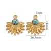 Bohemian Totem Inlay Stainless Steel Sunflower Natural Stone Earrings Necklace Pendant Jewelry Making Supplies