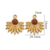 Bohemian Totem Inlay Stainless Steel Sunflower Natural Stone Earrings Necklace Pendant Jewelry Making Supplies