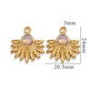 Bohemian Totem Inlay Stainless Steel Sunflower Natural Stone Earrings Necklace Pendant Jewelry Making Supplies