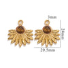 Bohemian Totem Inlay Stainless Steel Sunflower Natural Stone Earrings Necklace Pendant Jewelry Making Supplies